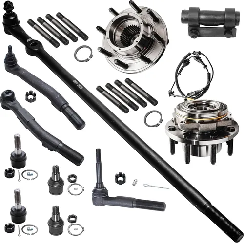 Vista 11 de Detroit Axle - Kit de suspensión delantera 4WD para Nissan Frontier Pathfinder Xterra, 2 cubos de rodamientos de ruedas, 2 brazos de control