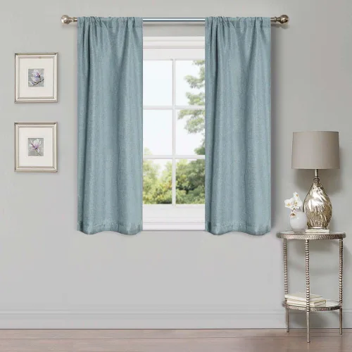 Vista 24 de Superior Cortinas semiopacas, diseño clásico de lino, 26 x 84 pulgadas, cabecera con bolsillo para barra, cortinas de bloqueo solar y oscurecimiento