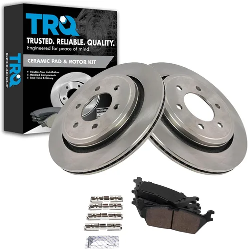 Vista 106 de TRQ Juego de pastillas de freno y rotor de cerámica trasera compatible con Honda Accord V6 1998-02 3.0L con frenos de disco traseros 02-06 Acura RSX