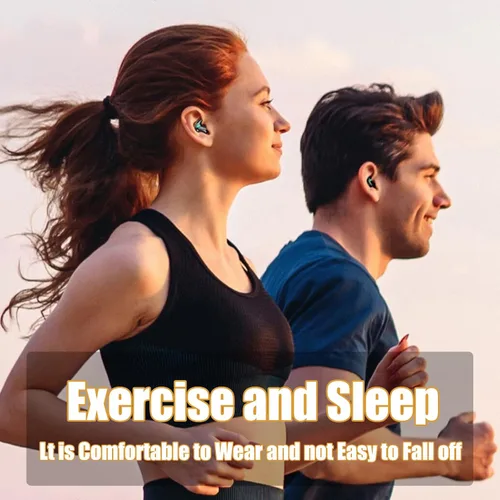 Vista 7 de Auriculares para dormir, inalámbricos Bluetooth, auriculares invisibles, cómodos con cancelación de ruido, para dormir de lado, para insomnio Rosado