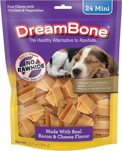 Vista 13 de DreamBone Mini masticables, hechos con pollo y verduras reales, masticables para perros sin cuero crudo, 8