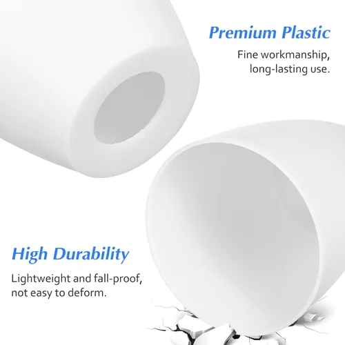 Vista 8 de Uonlytech Pantalla de lámpara de plástico de 7.87 x 3.93 x 4.52 pulgadas, pequeña pantalla esmerilada para mesa de escritorio y lámparas de pie