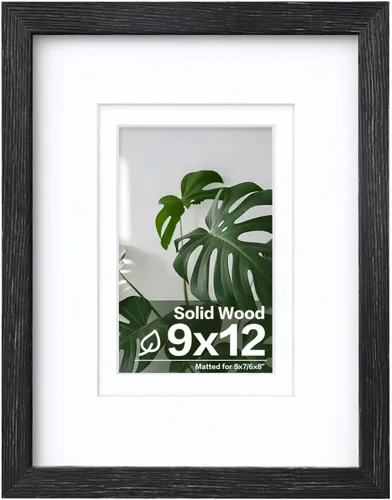 Vista 159 de Egofine - Portarretratos de 4 x 6 pulgadas, de madera maciza con plexiglás, para fotos de 3.5 x 5 con paspartú o de 4 x 6 sin paspartú, para colocar