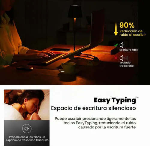 Vista 6 de cimetech EasyTyping KF10 - Combo de teclado y mouse inalámbricos, [teclas de interruptor de tijera silenciosas], [teclas que ahorran esfuerzo] Negro