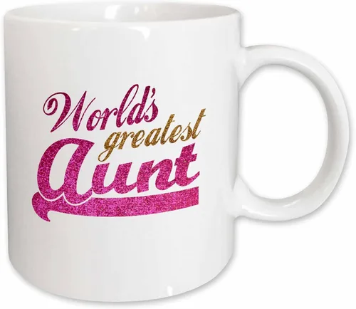 Vista 9 de 3dRose Worlds Greatest Aunt - Taza de 11 onzas, color negro