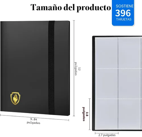 Vista 6 de Fabmaker Carpeta de tarjetas con 9 bolsillos, 396 bolsillos, color negro