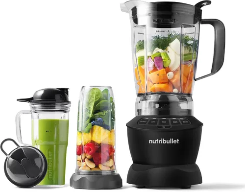 Vista 13 de NutriBullet ZNBF30500Z - Set de licuadora de 1200 W, 1200 W, color gris oscuro