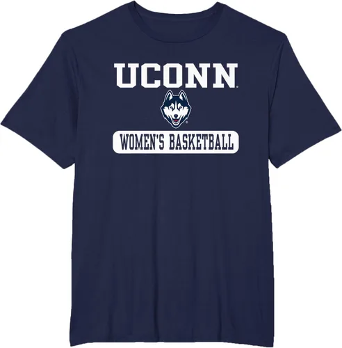 Vista 9 de Connecticut Huskies - Camiseta de baloncesto para mujer con licencia oficial, Azul