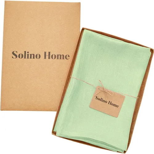 Vista 126 de Solino Home Juego de 4 manteles individuales blancos de 100 % lino puro de 14 x 14 pulgadas para invierno, San Valentín, primavera, Pascua, Fete