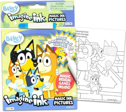 Vista 4 de Bulk Mess Free Toddler Imagine Inks Set - 6 libros surtidos de actividades para colorear sin ensuciar Bluey, Cocomelon, Thomas the Train, LOL