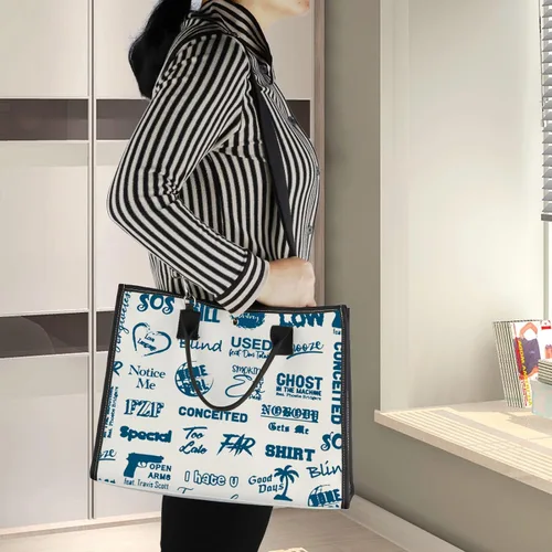 Vista 7 de BWWKTOP Bolsa de lona para álbum de cantante, para fanáticos del cantante, álbum de música, bolsa de mano para mujer