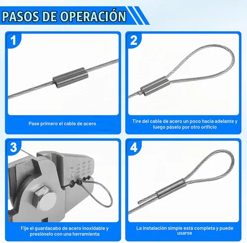 Vista 7 de Kit de herramientas de crimpado de pesca, herramienta de crimpado de alambre, alicates de crimpado de pesca de acero inoxidable con 300 piezas