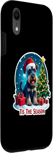 Vista 3 de Tis The Season Standard Schnauzer Dog Merry Christmas Parent Case for iPhone XR