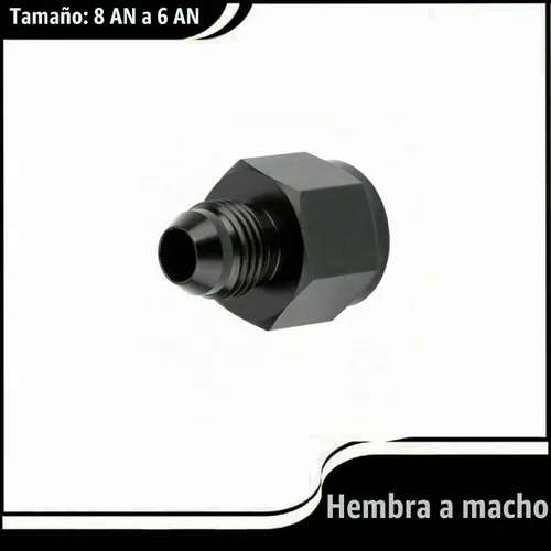 Vista 8 de 8 AN hembra -6 AN macho Adaptador reductor de montaje de tabique hermético de llamarada 8AN a 6AN