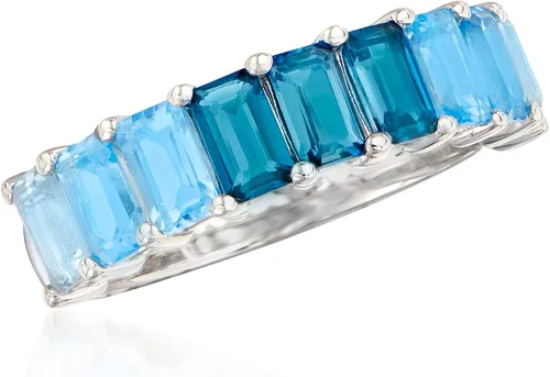 Vista 4 de Ross-Simons 2.60 ct. t.w. Tonal Blue Topaz Ring in Sterling Silver