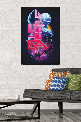 Vista 2 de Trends International Póster de pared de DC Comics Movie Blue Beetle Versión sin marco