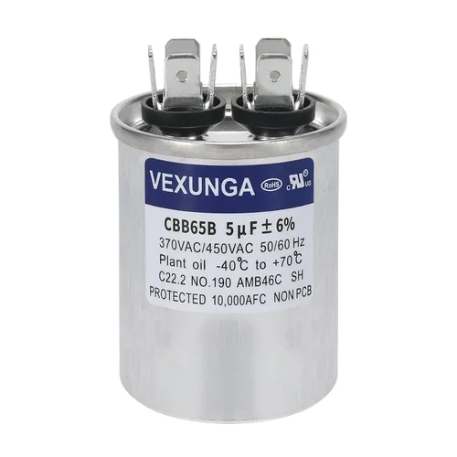 Vista 25 de VEXUNGA Capacitor Dual de Arranque Redondo A/C de 50/5 uF 50+5 MFD 370VAC o 440VAC CBB65 CBB65B Capacitores de Aire Acondicionado para Motor
