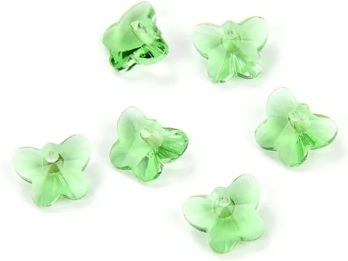 Vista 16 de 20 colgantes de cristal de mariposa checa de 0.394 in (0.39 pulgadas) abril transparente piedra natal agujero lateral cuentas para joyería artesanía