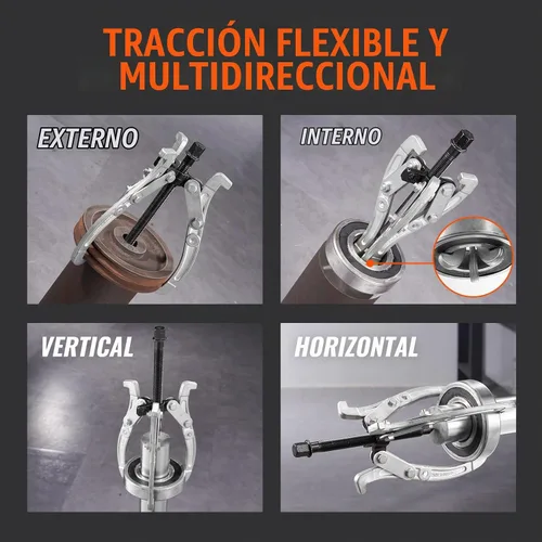 Vista 5 de VEVOR Juego de Extractor de Engranajes, Kit de Extractor de 3 Pulgadas, 4 Pulgadas, 6 Pulgadas, 8 Pulgadas, Herramienta de Extracción de Polea