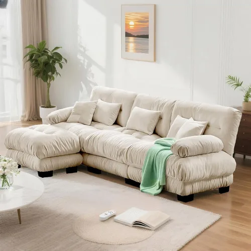 Vista 76 de SoarFlash Moderno sofá reclinable de terciopelo para sala de estar, sofá biplaza para apartamento, sofá de almacenamiento con marco de madera Azul