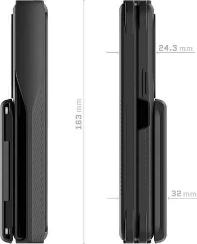 Vista 8 de Ghostek Exec - Funda tipo cartera para Galaxy Z Fold 4 con soporte magnético para tarjetas de crédito, protección de bisagra, carga inalámbrica