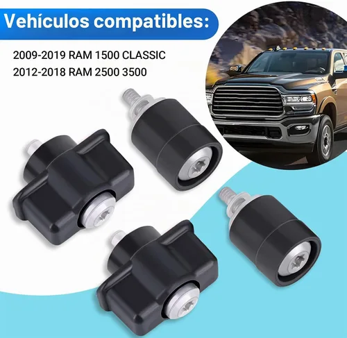 Vista 3 de CULMKARI Kit de manija y ojales para Dodge RAM 2009-2019 1500 2500 3500 68054996AA 68054997AB