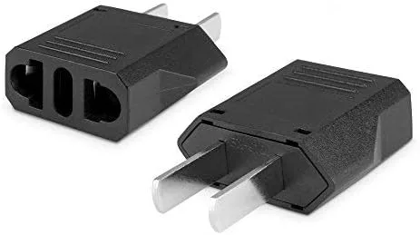 Vista 2 de BoxWave adaptadores con salidas internacionales - Elija estilo y cantidad Negro