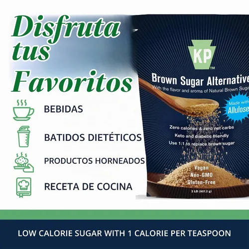 Vista 6 de Sustituto de azúcar moreno de alulosa, 2 libras, edulcorante Keto, cero