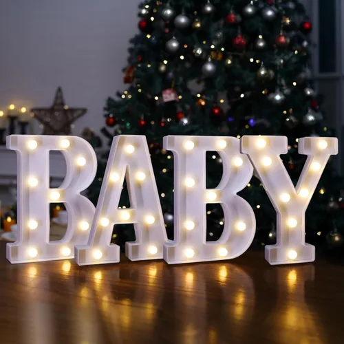 Vista 13 de Números con luz LED, letrero de número de marquesina para decoración de cumpleaños de 10 años (10)