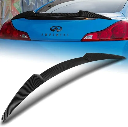 Vista 8 de DriftX Performance, ala de alerón de maletero compatible con Infiniti G37 Coupe W-Power V-Style 2008-2013 (negro perla)