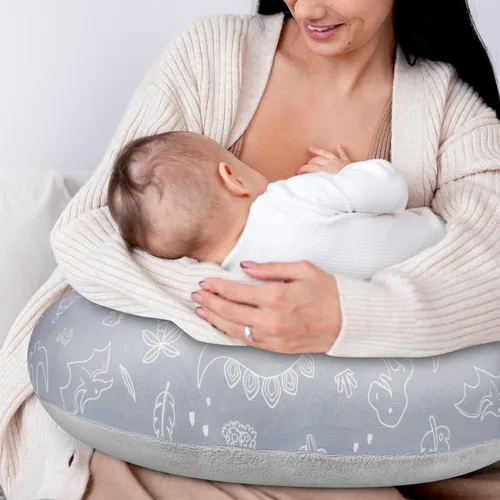 Vista 5 de DILIMI Funda de almohada de lactancia, fundas de lactancia suaves y elásticas para almohadas de lactancia, 1 paquete de funda reversible extraíble