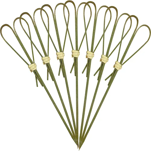 Vista 8 de 100 púas de cóctel de bambú para aperitivos, 4.7 pulgadas, color negro Fancy Toothpicks for Appetizers, Cocktail Toothpicks, Charcuterie