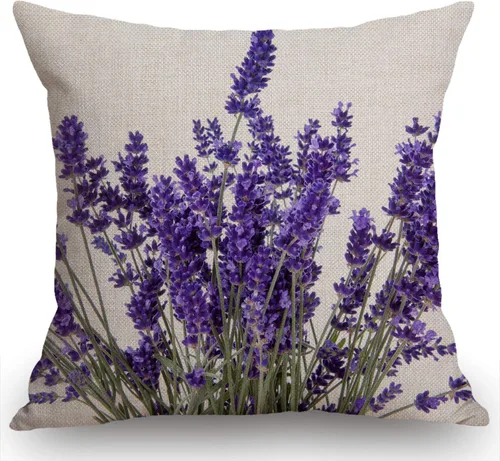 Vista 4 de Swono Funda de almohada de lino y algodón con diseño de flores de colibrí para sofá, cama, 18 x 18 pulgadas