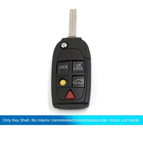 Vista 4 de Uxcell Carcasa de imitación con 5 botones para llave remota apropiado para Volvo S60 S80 V70 XC70 XC90
