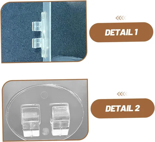Vista 3 de 4pcs PE Shower Shelf Adhesive Hooks for Bathrooms