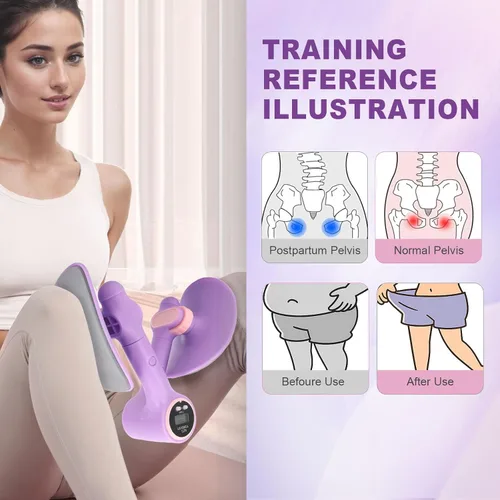 Vista 7 de Maestro de muslo, entrenador muscular del suelo pélvico para mujeres, entrenador Kegel para rehabilitación posparto con pantalla LED
