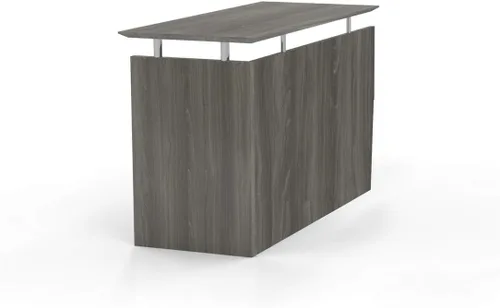 Vista 4 de Safco Mayline MNRTLDC Medina 48-1/2 "W Retorno sin manos para usar con escritorios, se vende por separado, laminado Mocha