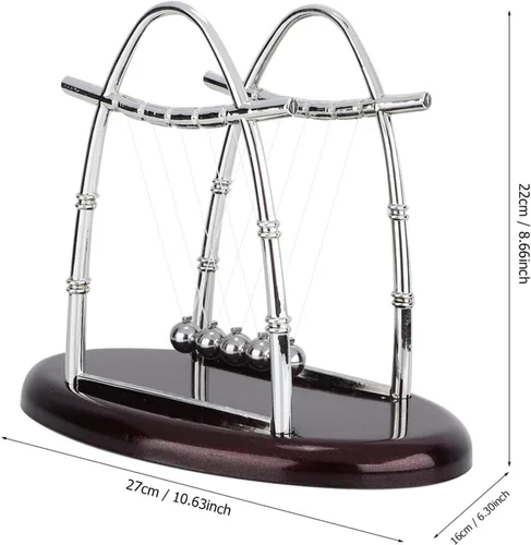Vista 5 de Newtons - Bolas de equilibrio para cuna, bolas cinéticas oscilantes, bolas de equilibrio educativas de física, bolas de equilibrio de escritorio