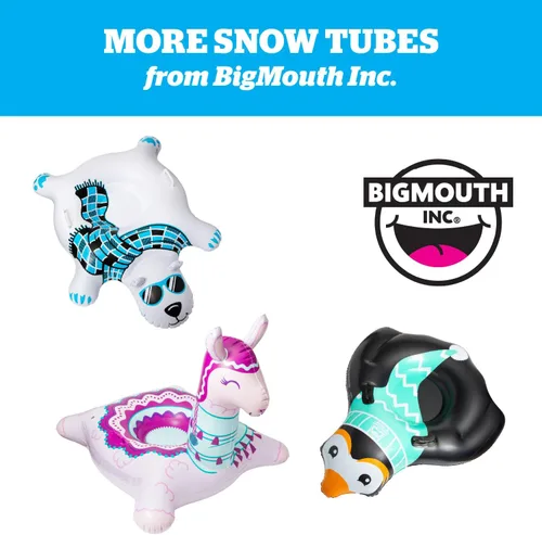 Vista 5 de Tubo de nieve inflable grande de 48 pulgadas para niños y adultos, juguete de invierno duradero para tubos y trineos - menta
