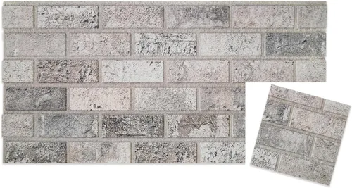 Vista 53 de IZODEKOR Paneles de pared 3D con efecto ladrillo, revestimiento, aspecto de piedra, revestimiento de espuma de poliestireno para sala de estar