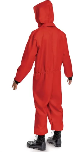 Vista 2 de Mono y disfraz de máscara para adultos, Rojo
