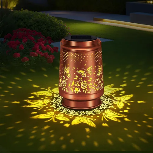 Vista 6 de Lámpara Solar de Linterna para Exterior Impermeable, Decoraciones de Jardín, Regalos de Navidad y Cumpleaños para Mujeres, Mamá, Abuela, Decoración