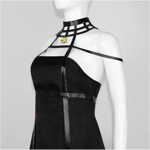 Vista 3 de Lmetsky Yor - Disfraz de cosplay Yor para cosplay, uniforme, diadema, aretes, accesorios para mujer, Halloween