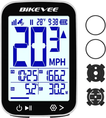 Vista 14 de Velocímetro de Bicicleta GPS Ordenador de Ciclismo Inalámbrico – Inicio/Parada Automática, Retroiluminación Automática, Odómetro de Bicicleta