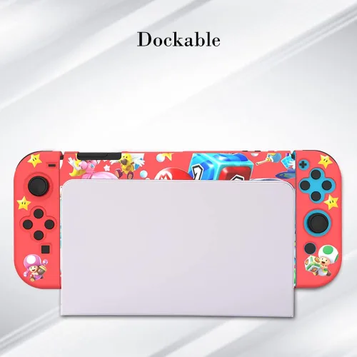 Vista 6 de PERFECTSIGHT Funda protectora compatible con Nintendo Switch Funda delgada antiarañazos a prueba de golpes para NS Switch y Joy-Con, bonita funda