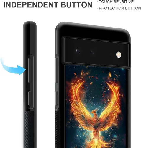 Vista 1483 de Compatible con Google Pixel 4A 5G Mobile Case Creative Acrylic Panel trasero Silicona Protección Grip especialmente diseñado para Google Pixel 4A 5G