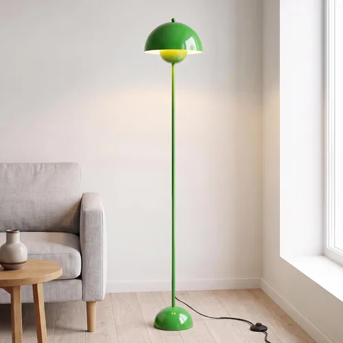 Vista 26 de COSYLUX Lámpara de pie moderna para sala de estar, lámpara de pie alta industrial para dormitorio, pantalla de metal que refleja la luz, lámpara