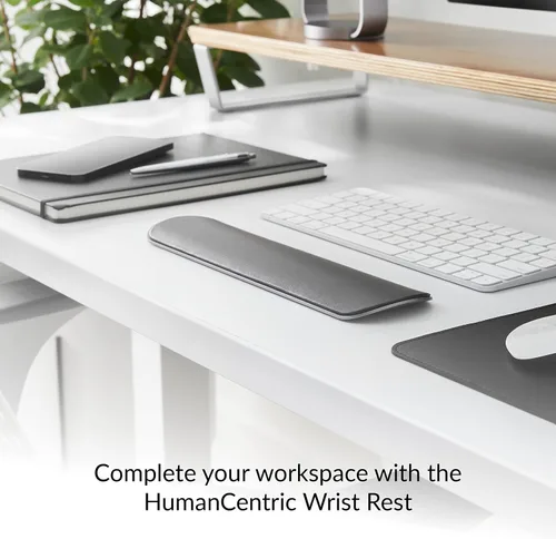Vista 2 de HumanCentric - Almohadilla para reposamuñecas para teclados Apple Magic y Tenkeyless Soporte ergonómico de muñeca en aluminio gris espacial