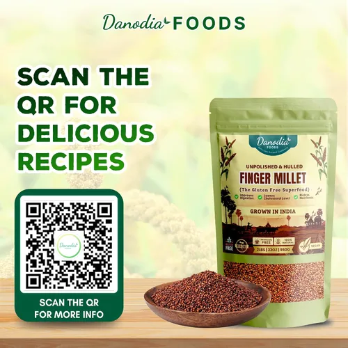 Vista 7 de Danodia Foods Mijo de grano entero (Ragi) - 2 libras (33.51 oz) Superalimento orgánico, sin cáscara, sin pulir, sin gluten, natural Alto