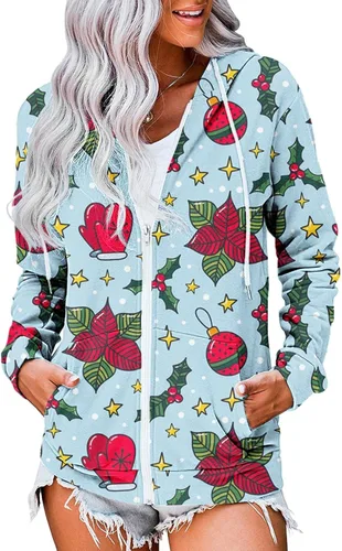 Vista 6 de Women's Sequin Butterfly Graphic Hooded Fashion Comfy Breathable Pullover Tops Full Zip Drawstring Shirt with Pocket